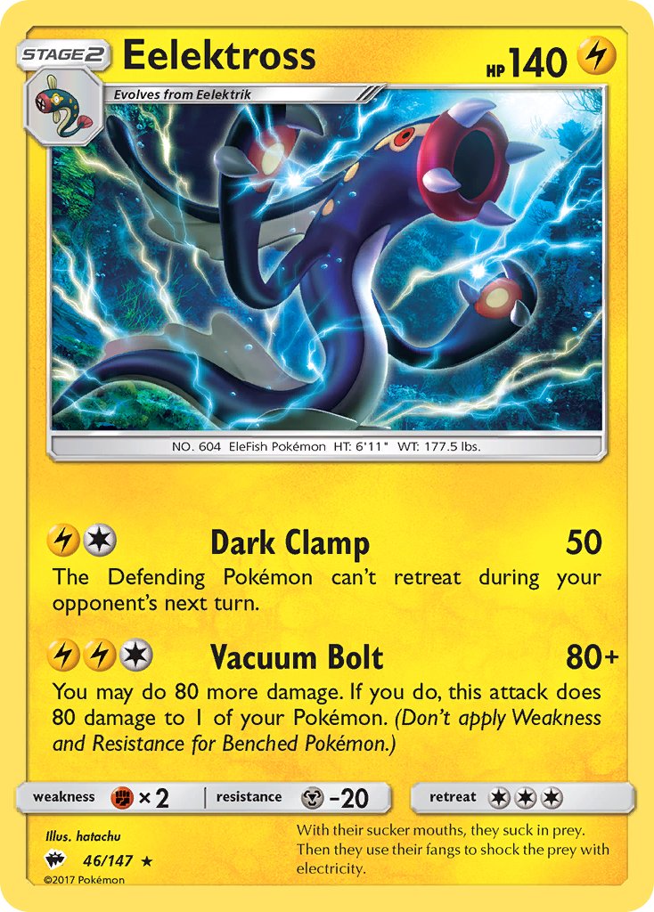 Eelektross (46/147) [Sun & Moon: Burning Shadows] - Dark Crystal Cards