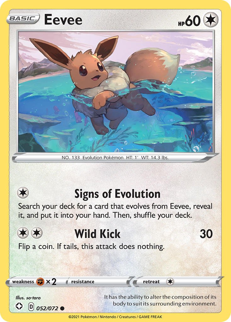 Eevee (052/072) [Sword & Shield: Shining Fates] - Dark Crystal Cards