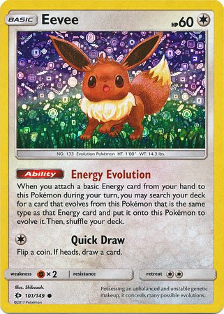 Eevee (101/149) (General Mills Promo) [Sun & Moon: Base Set] - Dark Crystal Cards