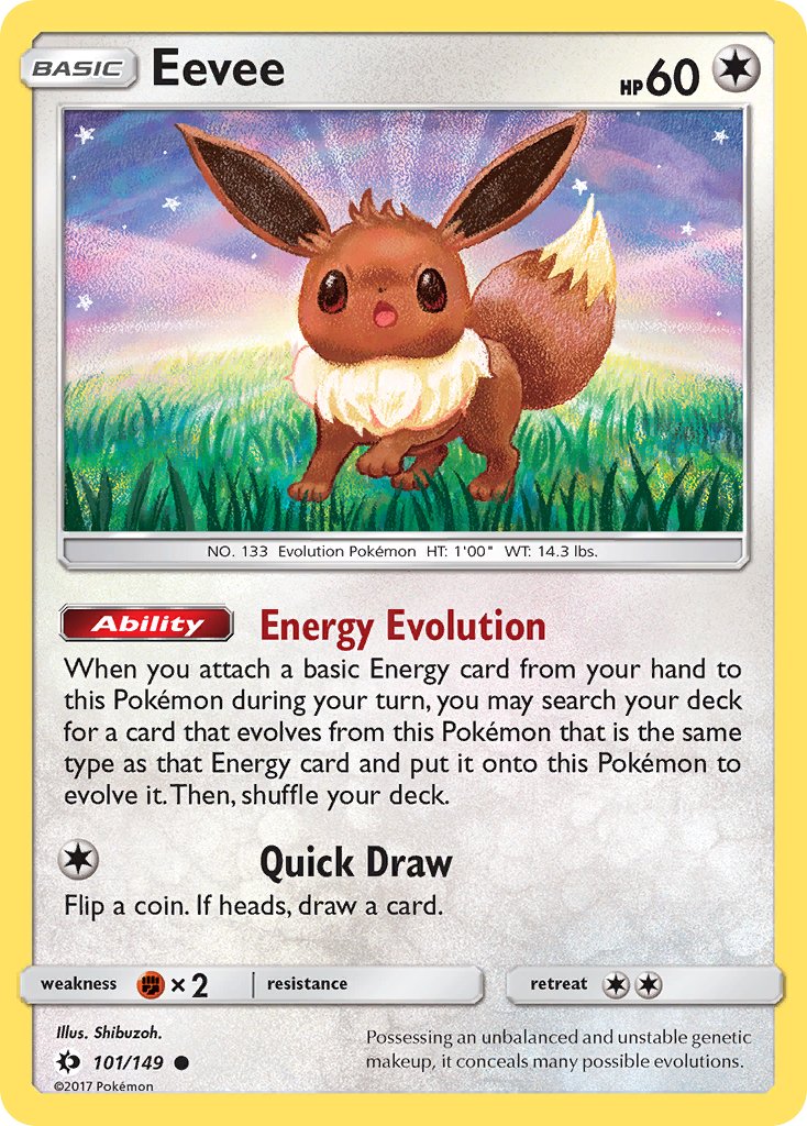 Eevee (101/149) [Sun & Moon: Base Set] - Dark Crystal Cards