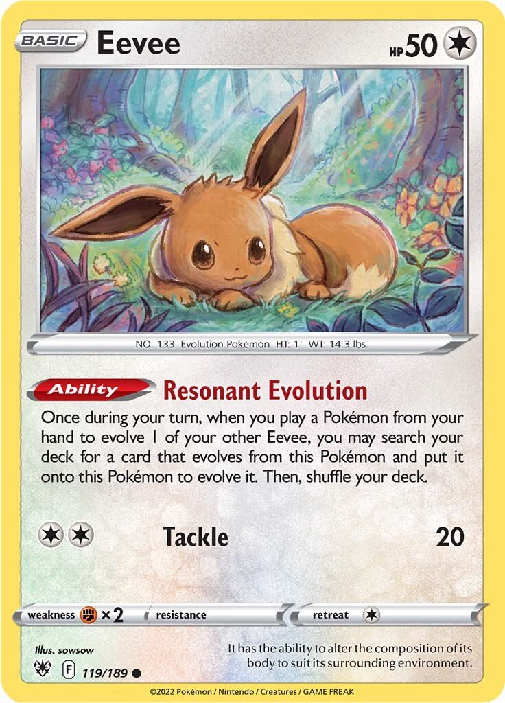 Eevee (119/189) [Sword & Shield: Astral Radiance] - Dark Crystal Cards