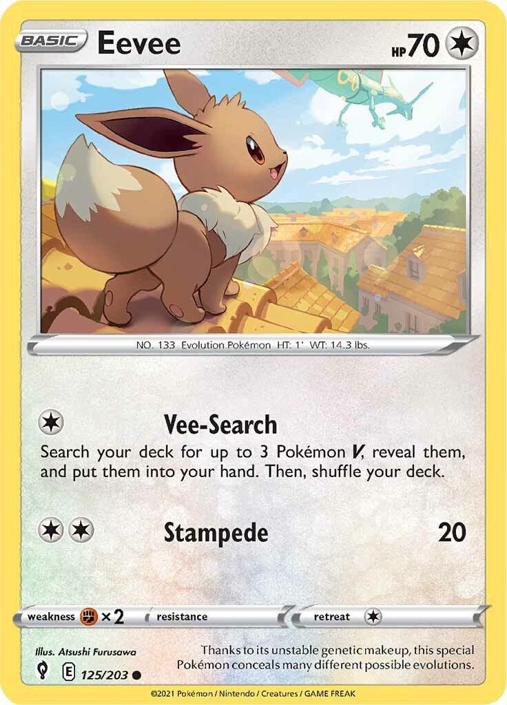 Eevee (125/203) [Sword & Shield: Evolving Skies] - Dark Crystal Cards