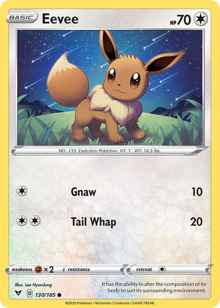 Eevee (130/185) [Sword & Shield: Vivid Voltage] - Dark Crystal Cards
