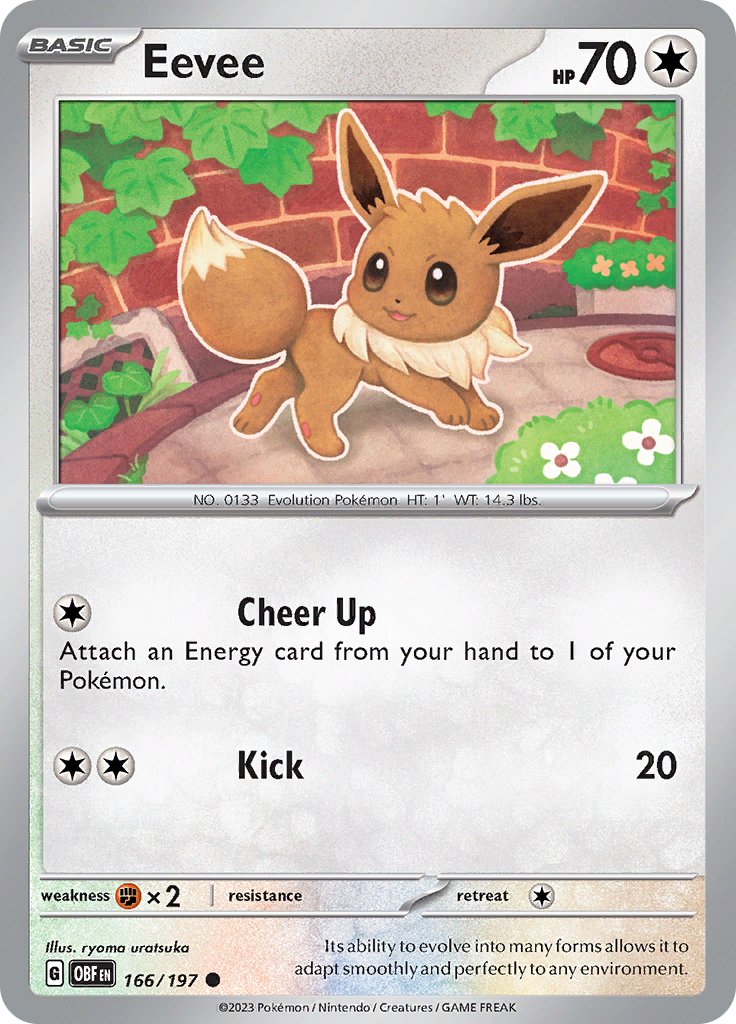 Eevee (166/197) [Scarlet & Violet: Obsidian Flames] - Dark Crystal Cards