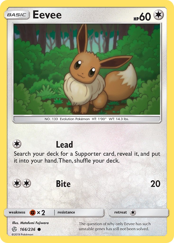 Eevee (166/236) [Sun & Moon: Cosmic Eclipse] - Dark Crystal Cards