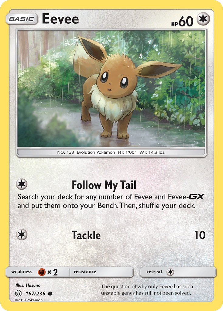 Eevee (167/236) [Sun & Moon: Cosmic Eclipse] - Dark Crystal Cards