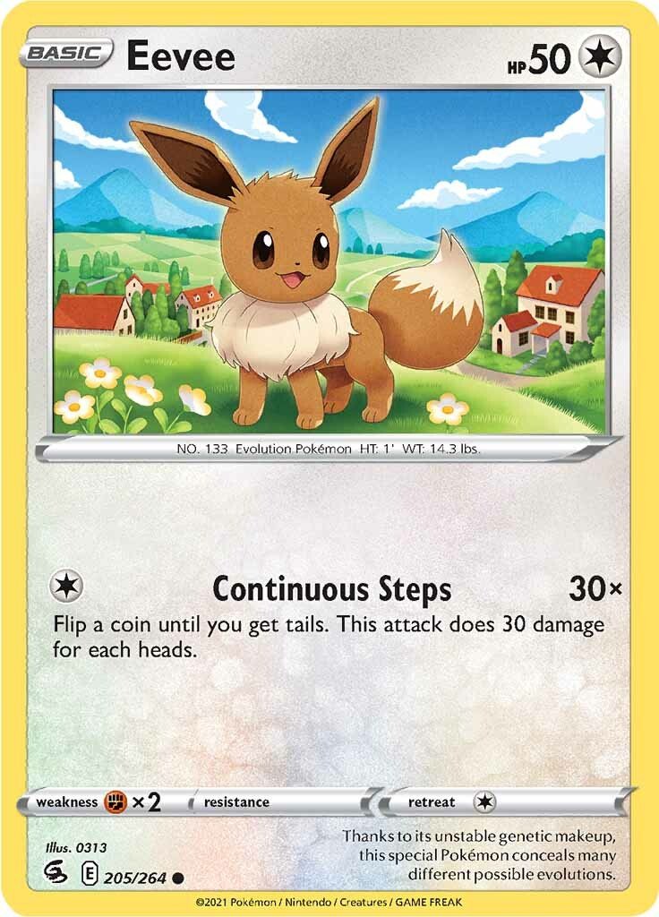 Eevee (205/264) [Sword & Shield: Fusion Strike] - Dark Crystal Cards