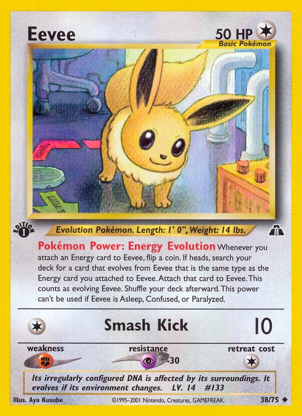 Eevee (38/75) [Neo Discovery 1st Edition] - Dark Crystal Cards