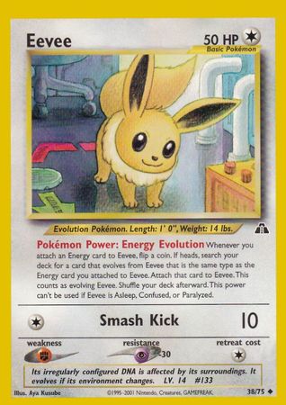 Eevee (38/75) [Neo Discovery Unlimited] - Dark Crystal Cards