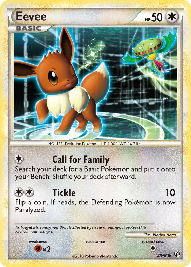 Eevee (48/90) [HeartGold & SoulSilver: Undaunted] - Dark Crystal Cards
