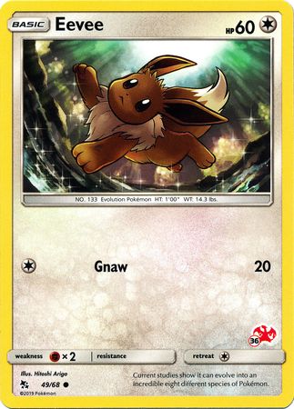 Eevee (49/68) (Charizard Stamp #36) [Battle Academy 2020] - Dark Crystal Cards