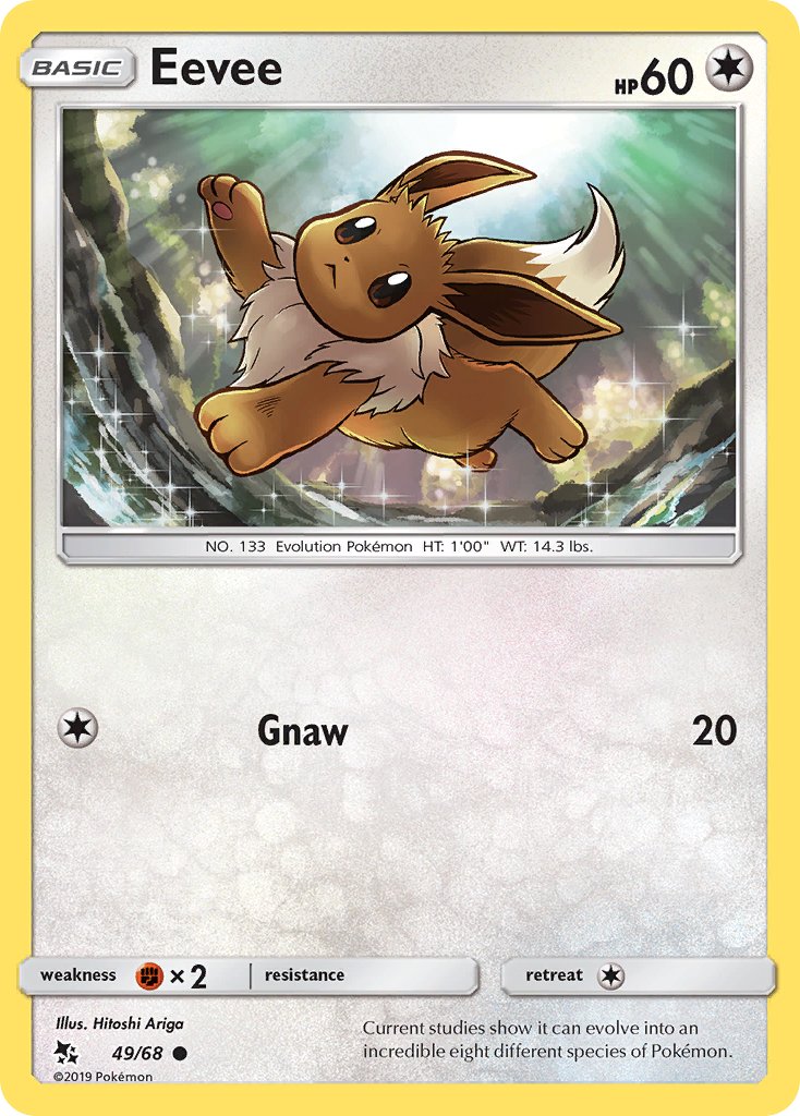 Eevee (49/68) [Sun & Moon: Hidden Fates] - Dark Crystal Cards