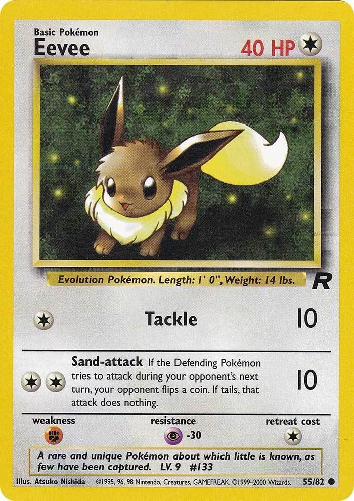 Eevee (55/82) [Team Rocket Unlimited] - Dark Crystal Cards