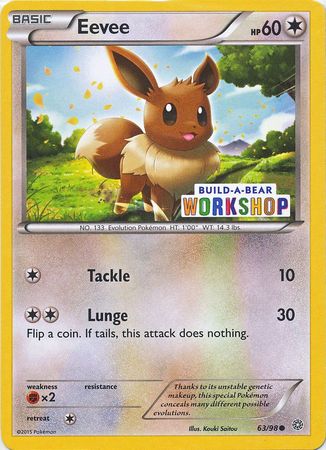 Eevee (63/98) (Build A Bear Workshop Exclusive) [XY: Ancient Origins] - Dark Crystal Cards