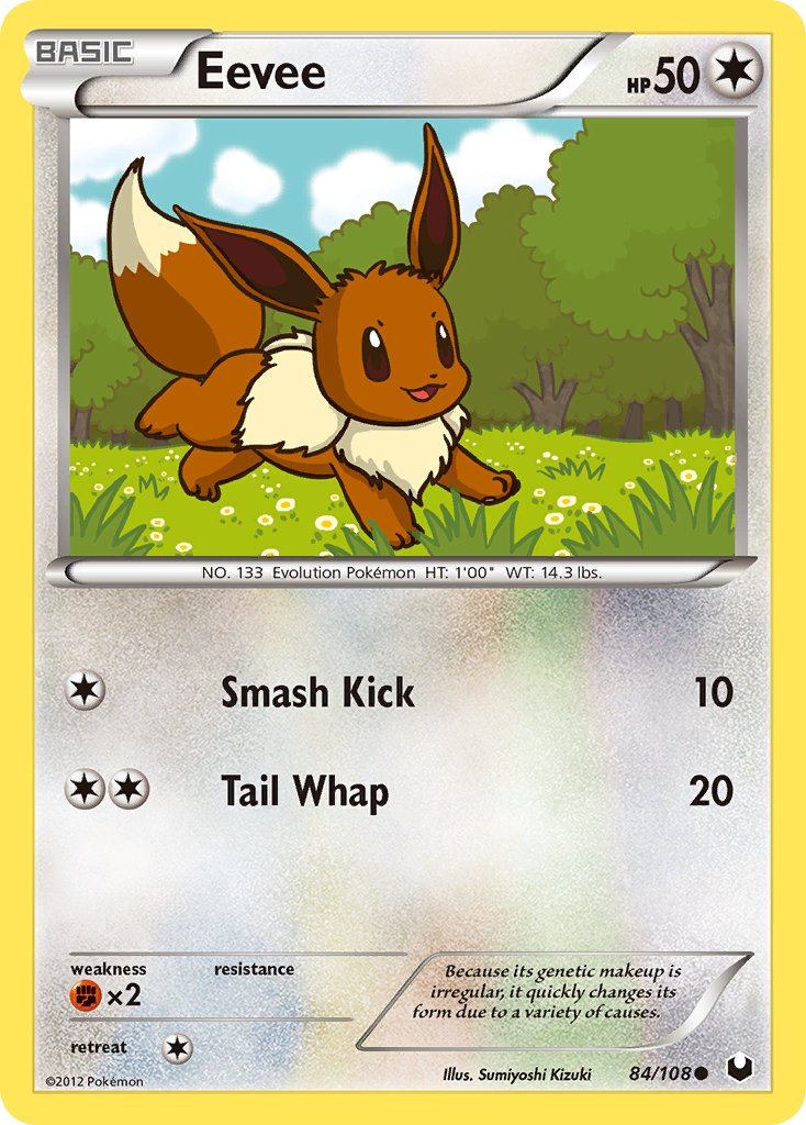 Eevee (84/108) [Black & White: Dark Explorers] - Dark Crystal Cards