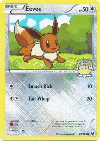 Eevee (84/108) (City Championship Promo) [Black & White: Dark Explorers] - Dark Crystal Cards