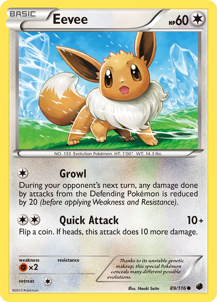 Eevee (89/116) [Black & White: Plasma Freeze] - Dark Crystal Cards