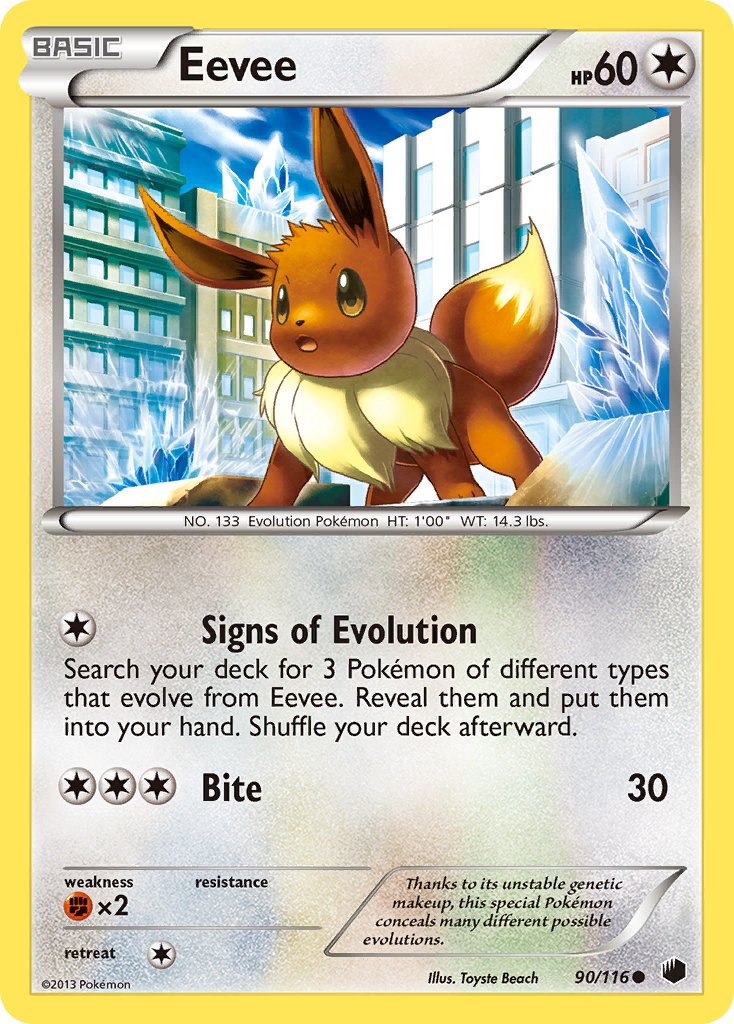 Eevee (90/116) [Black & White: Plasma Freeze] - Dark Crystal Cards
