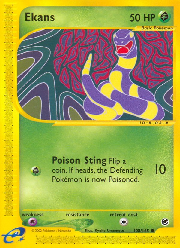 Ekans (108/165) [Expedition: Base Set] - Dark Crystal Cards
