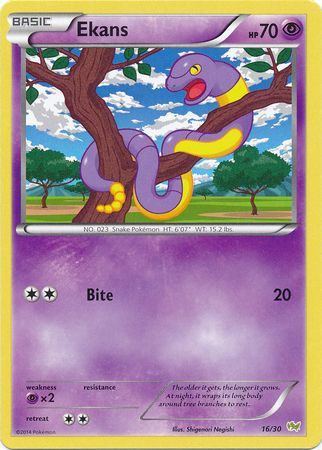 Ekans (16/30) [XY: Trainer Kit - Noivern] - Dark Crystal Cards