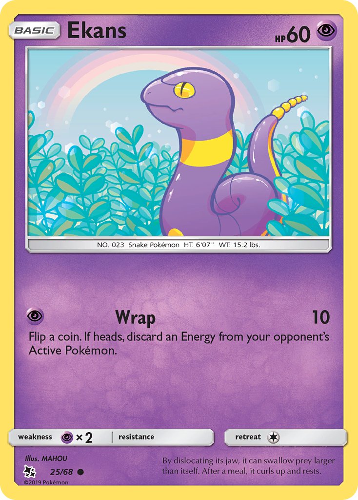 Ekans (25/68) [Sun & Moon: Hidden Fates] - Dark Crystal Cards