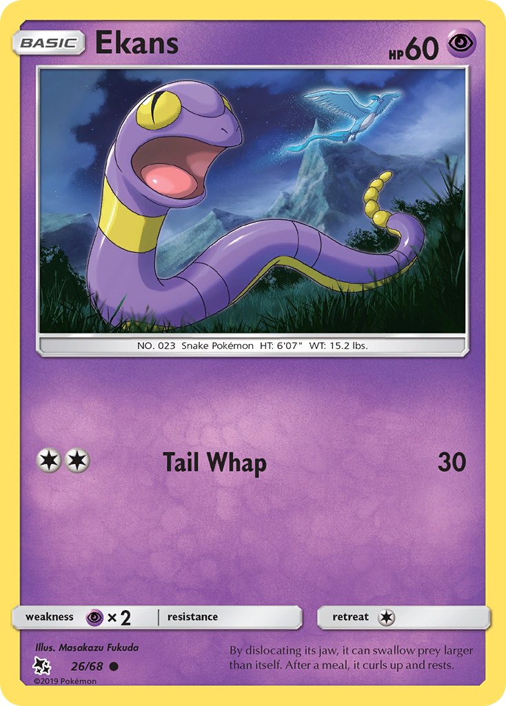 Ekans (26/68) [Sun & Moon: Hidden Fates] - Dark Crystal Cards