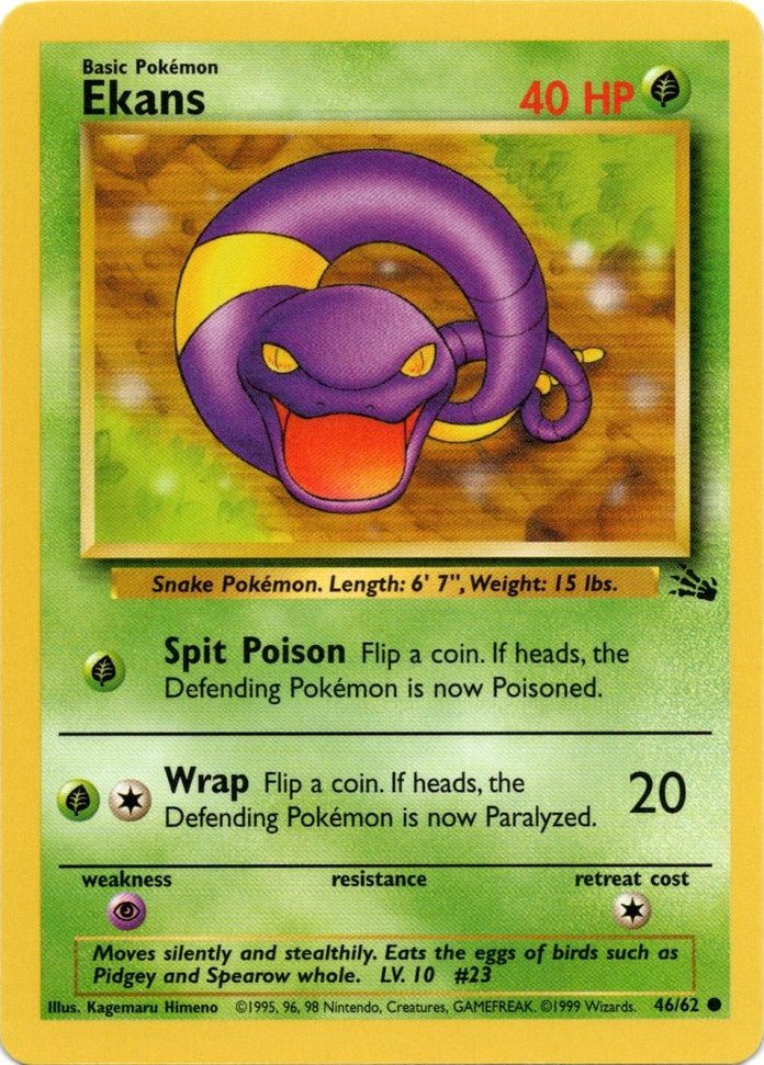 Ekans (46/62) [Fossil Unlimited] - Dark Crystal Cards