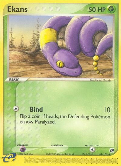 Ekans (64/100) [EX: Sandstorm] - Dark Crystal Cards