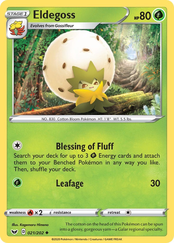 Eldegoss (021/202) [Sword & Shield: Base Set] - Dark Crystal Cards