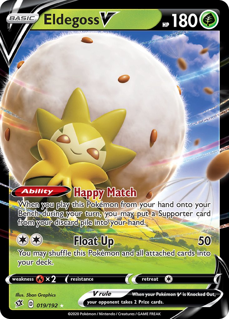 Eldegoss V (019/192) [Sword & Shield: Rebel Clash] - Dark Crystal Cards