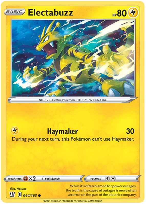 Electabuzz (044/163) [Sword & Shield: Battle Styles] - Dark Crystal Cards
