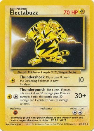 Electabuzz (20/102) [Base Set Unlimited] - Dark Crystal Cards