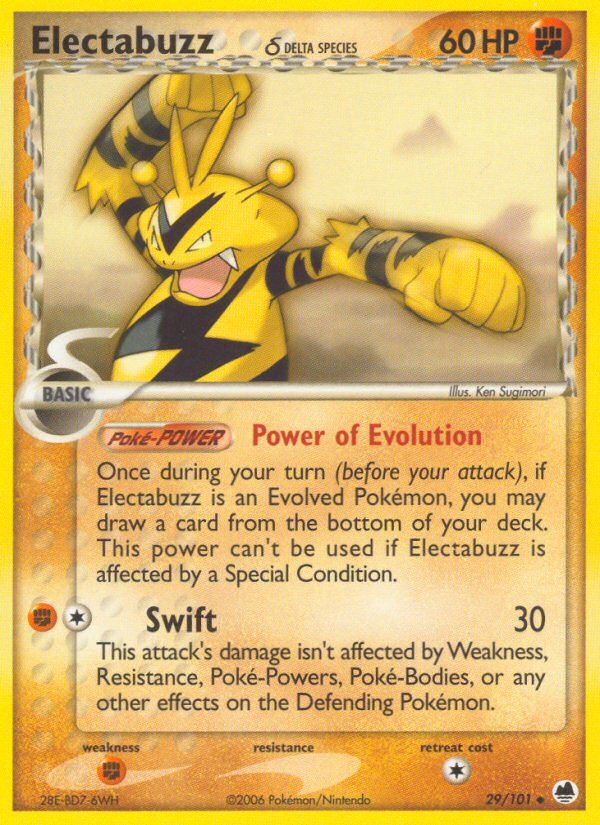 Electabuzz (29/101) (Delta Species) [EX: Dragon Frontiers] - Dark Crystal Cards