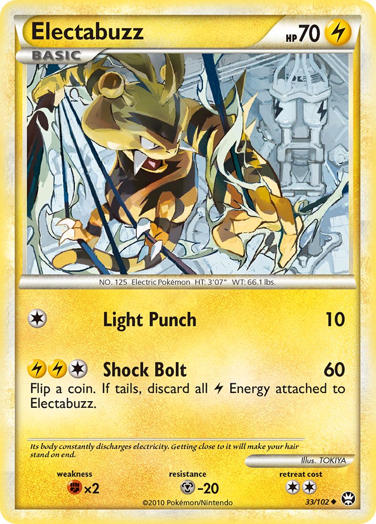 Electabuzz (33/102) [HeartGold & SoulSilver: Triumphant] - Dark Crystal Cards