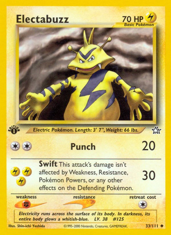 Electabuzz (33/111) [Neo Genesis 1st Edition] - Dark Crystal Cards