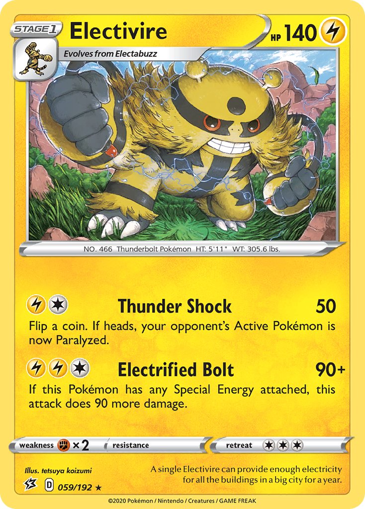 Electivire (059/192) [Sword & Shield: Rebel Clash] - Dark Crystal Cards