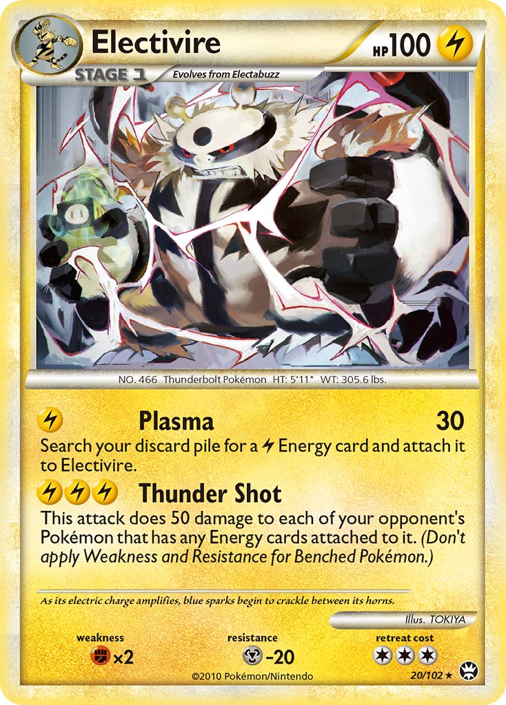 Electivire (20/102) [HeartGold & SoulSilver: Triumphant] - Dark Crystal Cards