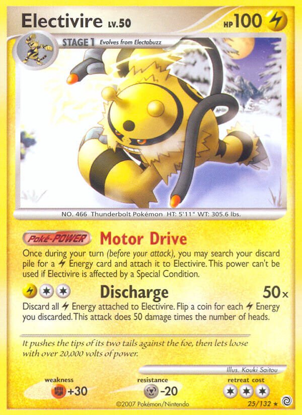 Electivire (25/132) (Theme Deck Exclusive) [Diamond & Pearl: Secret Wonders] - Dark Crystal Cards