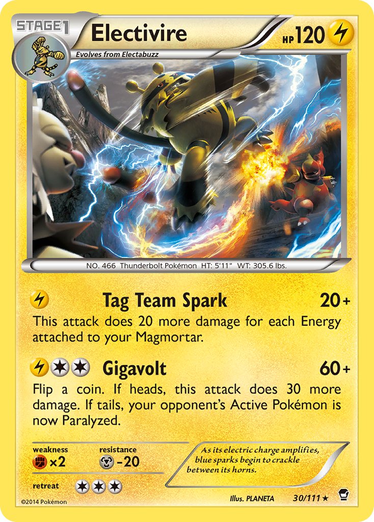Electivire (30/111) [XY: Furious Fists] - Dark Crystal Cards