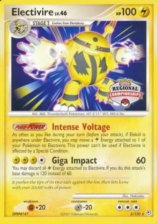 Electivire (3/130) (Regional Championship Promo) [Diamond & Pearl: Base Set] - Dark Crystal Cards