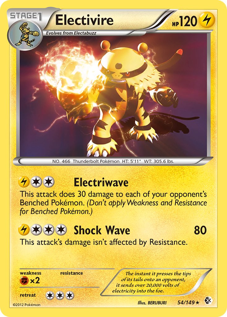 Electivire (54/149) [Black & White: Boundaries Crossed] - Dark Crystal Cards