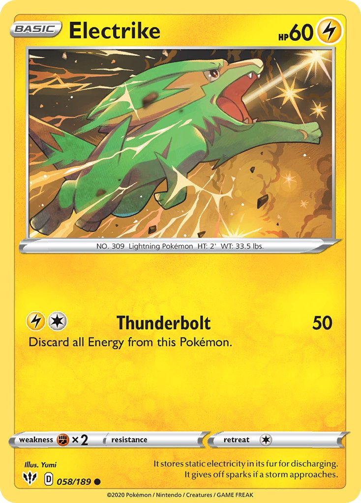 Electrike (058/189) [Sword & Shield: Darkness Ablaze] - Dark Crystal Cards