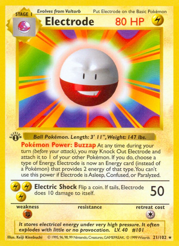 Electrode (21/102) (Shadowless) [Base Set 1st Edition] - Dark Crystal Cards