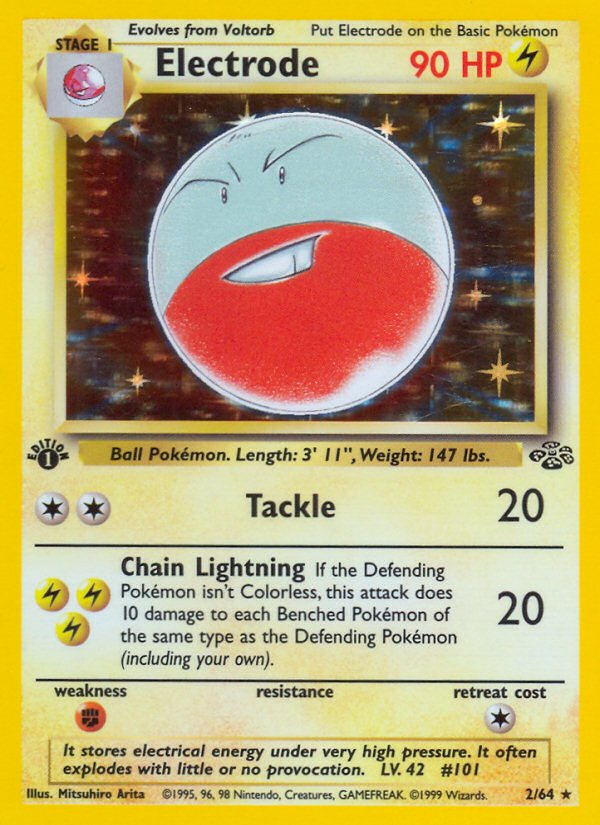 Electrode (2/64) [Jungle 1st Edition] - Dark Crystal Cards