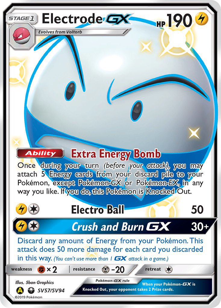 Electrode GX (SV57/SV94) [Sun & Moon: Hidden Fates - Shiny Vault] - Dark Crystal Cards