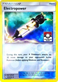 Electropower (172/214) (League Promo) [Sun & Moon: Lost Thunder] - Dark Crystal Cards
