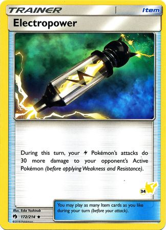 Electropower (172/214) (Pikachu Stamp #34) [Battle Academy 2020] - Dark Crystal Cards