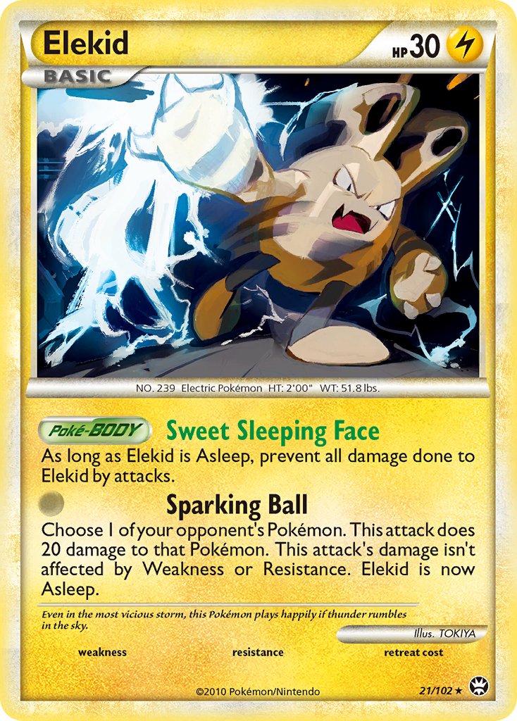 Elekid (21/102) [HeartGold & SoulSilver: Triumphant] - Dark Crystal Cards