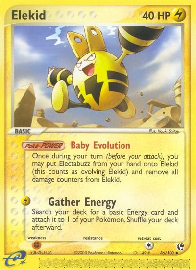Elekid (36/100) [EX: Sandstorm] - Dark Crystal Cards