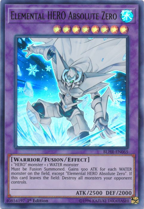 Elemental HERO Absolute Zero [BLHR - EN065] Ultra Rare - Dark Crystal Cards